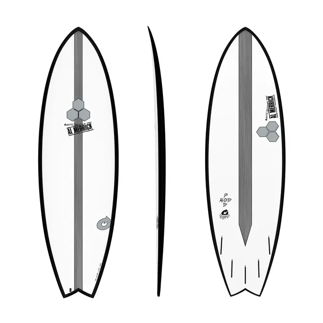 5'6 Channel Islands Pod Mod - Torq X-Lite - Futures - 5 Fin - Black Rail