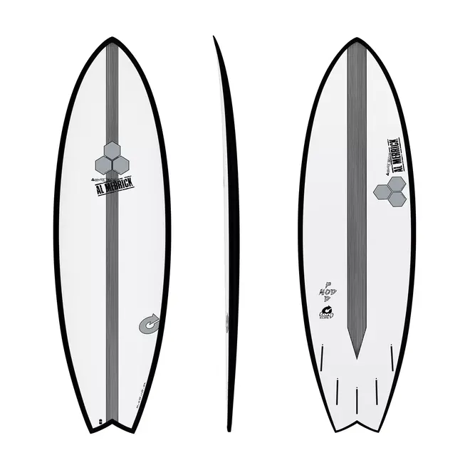 5'6 Channel Islands Pod Mod - Torq X-Lite - Futures - 5 Fin - Black Rail