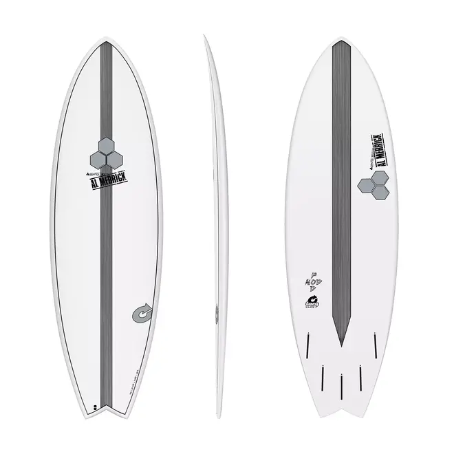 5'6 Channel Islands Pod Mod - Torq X-Lite - Futures - 5 Fin - White Rail