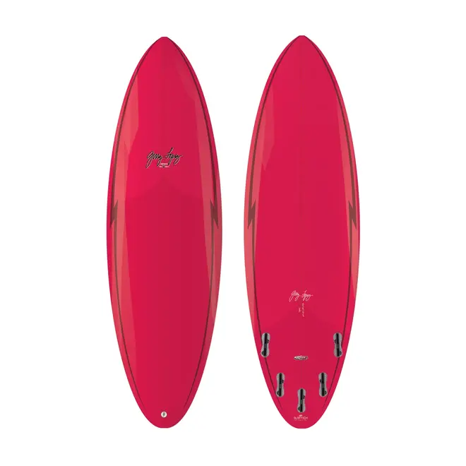 6'4 Gerry Lopez Squirty - Trueride PU - FCS II - 5 Fin - Red