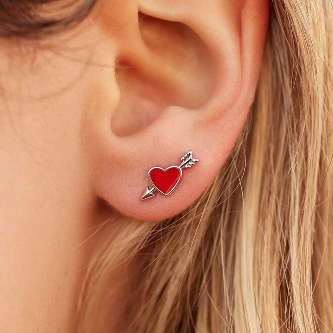 Pura Vida Lovestruck Stud Earrings Silver