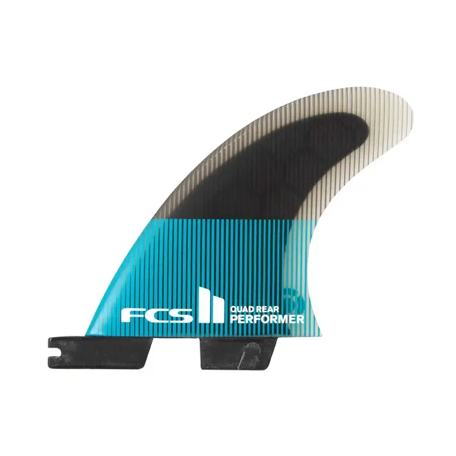 FCS II Performer PC Teal/Black Quad Rear Fins