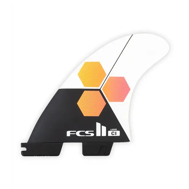 FCS II CI PC White Tri Fins