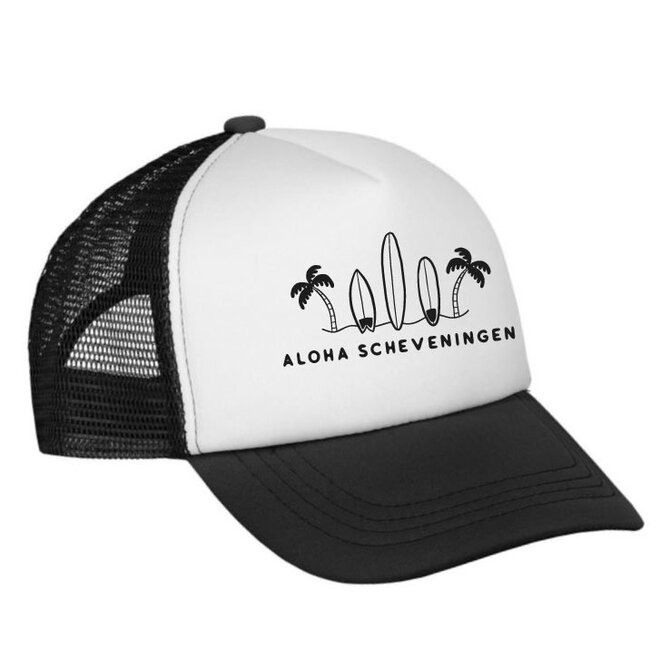 Aloha Trucker Cap Kids 3 Surfboards Black