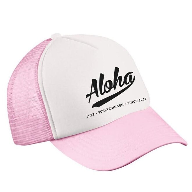 Aloha Trucker Cap Kids Pink / White