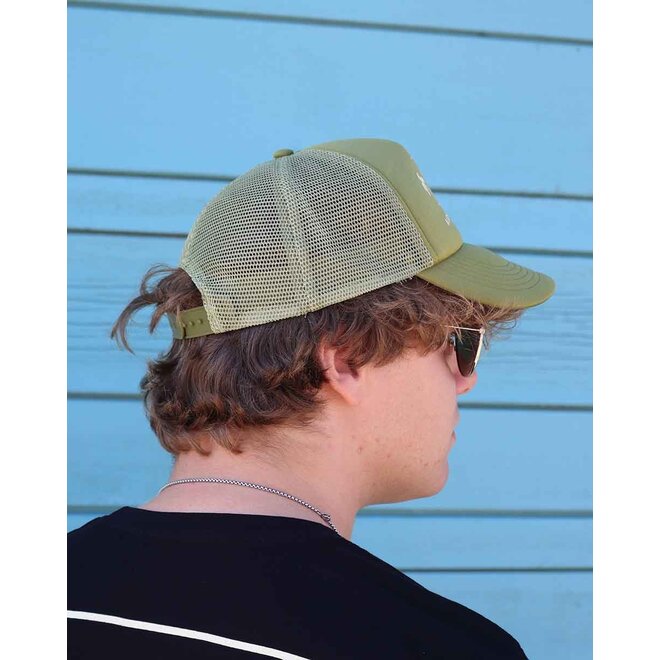 Aloha Trucker Cap 3 Surfboards Olive