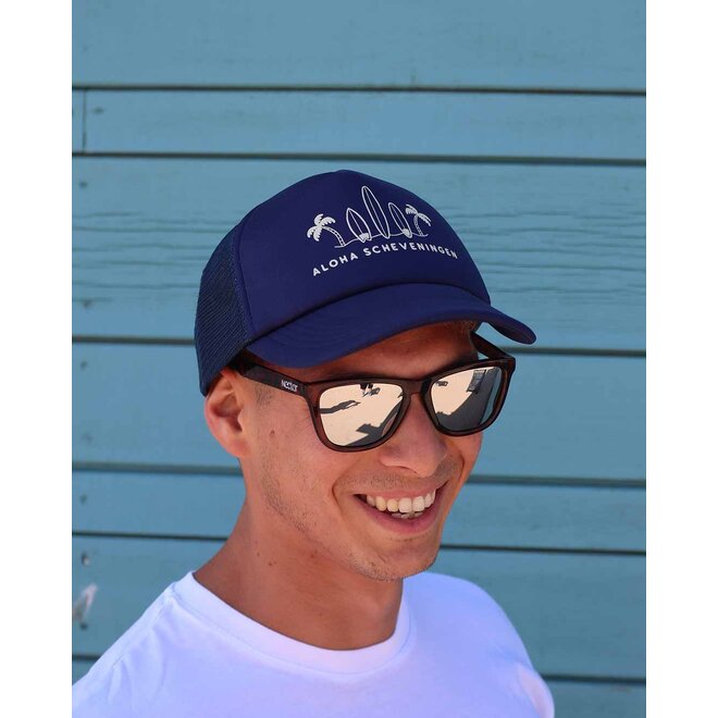 Aloha Trucker Cap 3 Surfboards Navy