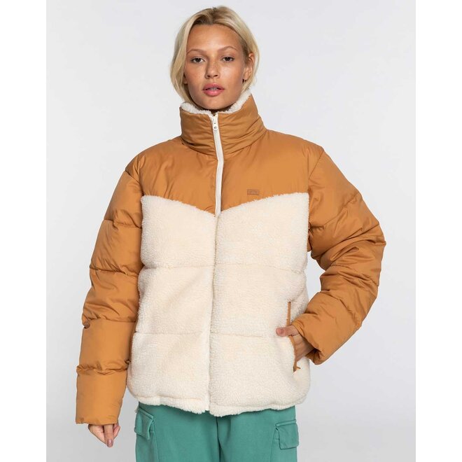 Billabong Dames January Sherpa Jacket Caramel