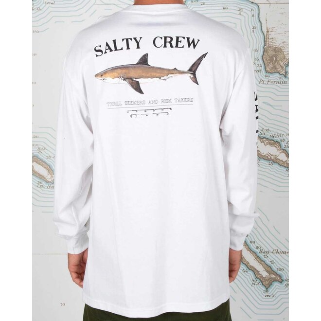 Salty Crew Heren Bruce L/S Tee White
