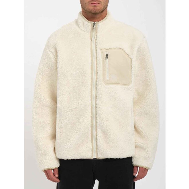 Volcom Muzzer Fuzzar Zip Fleece Dirty White