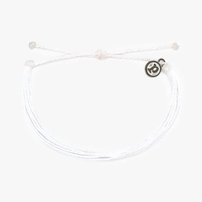 Pura Vida Bright Solid Bracelet White