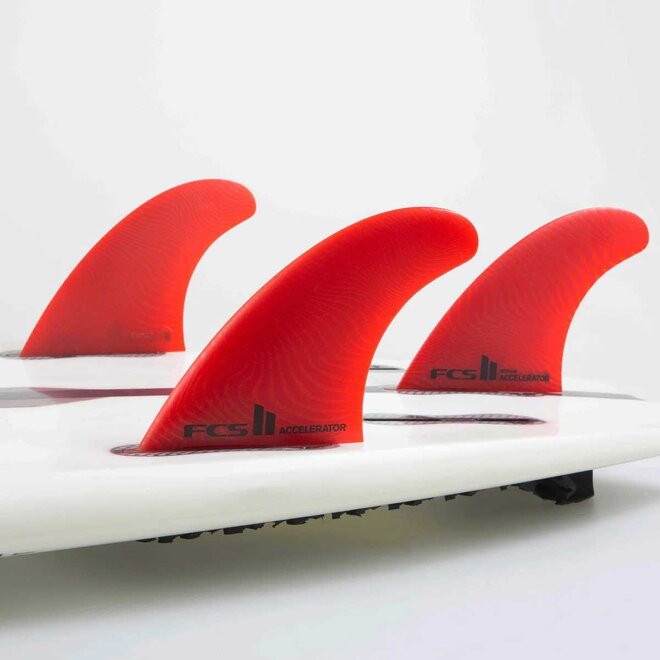 FCS II Accelerator Neo Glass ECO Thruster Fins Red
