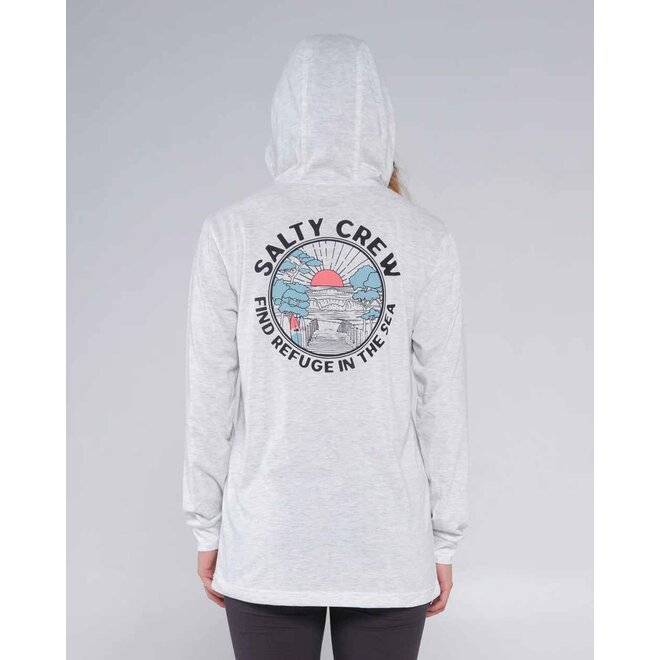 Salty Crew Dames Beach Break Hoodie Vintage White