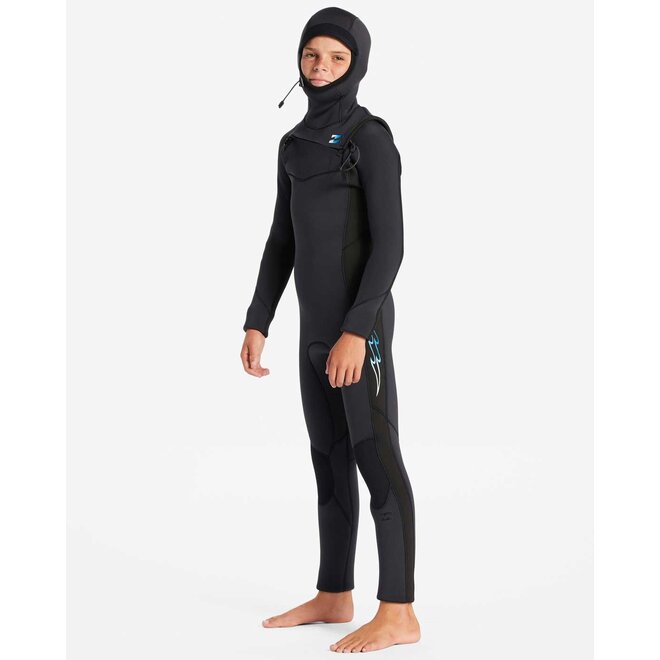 Billabong 5/4 Absolute Hooded Kinder Wetsuit Blue Fade