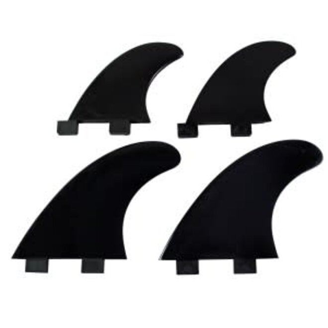 Devoted Quad Fin Set Nylon Dual Tab Black