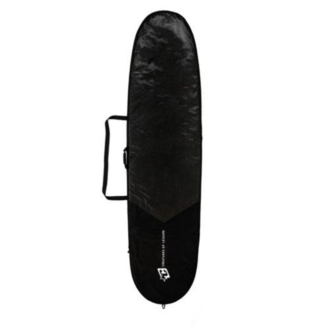 Creatures Of Leisure 8'0" Longboard Icon Lite Boardbag (with Fin Slot) : Black Silver