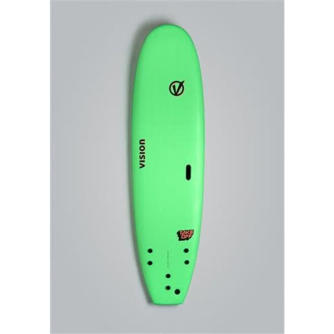 Vision 9'0" TakeOff Soft Top Surfboard Lime