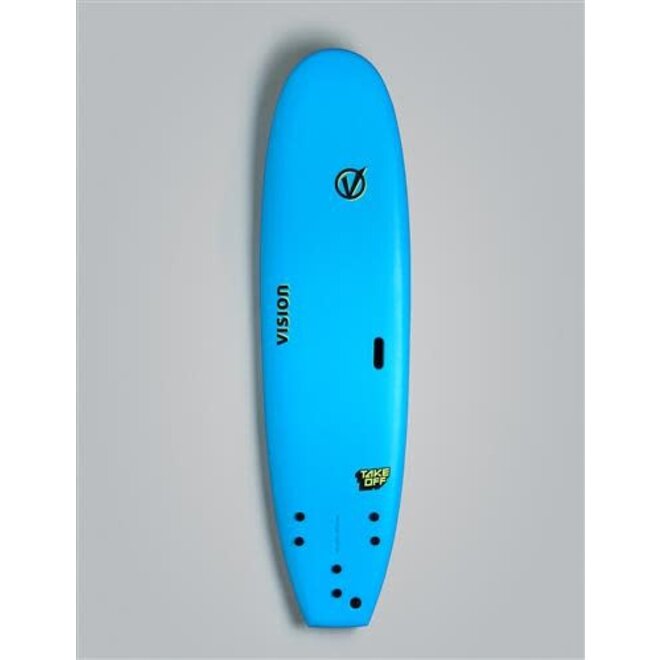 Vision 9'0" TakeOff Soft Top Surfboard Cyan