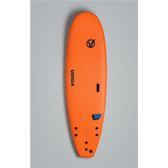 Vision 7'0" TakeOff Soft Top Surfboard Orange
