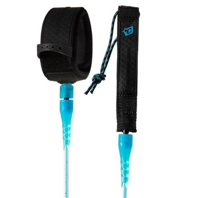 Creatures Of Leisure Pro 6 Leash: Cyan Speckle Black