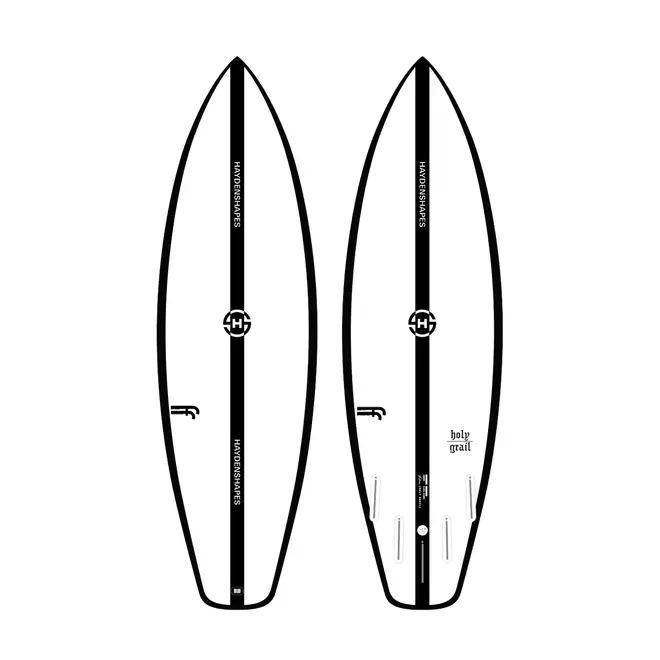 5'10 Haydenshapes Holy Grail FF - FCS II - 5 Fin - Clear