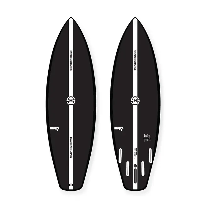 5'10 Haydenshapes Holy Grail FF - FCS II - 5 Fin - Black Inverted