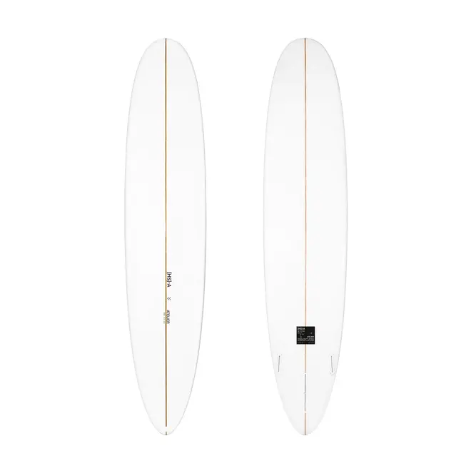 8'6 HS Atelier Classic Longboard PU - Futures - 2 + 1 Fin - Clear