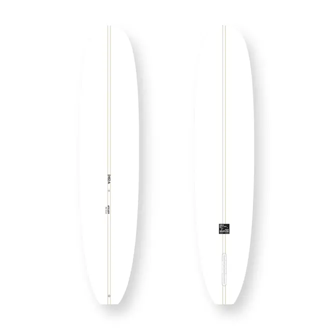 9'1 HS Atelier Retro Longboard PU - Single Fin - Clear