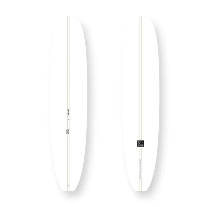 9'6 HS Atelier Retro Longboard PU - Single Fin - Clear