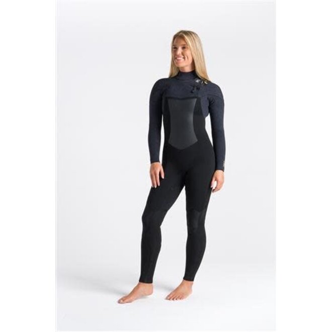 C-Skins C-ReWired 4:3 Womens GBS Chest Zip wetsuit-BK-XS-SF