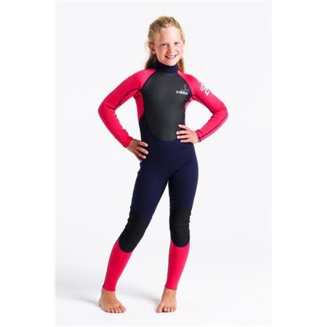 C-Skins CS- Element 3:2 Jnr Unisex wetsuit-SLATE-CORAL-MULTI