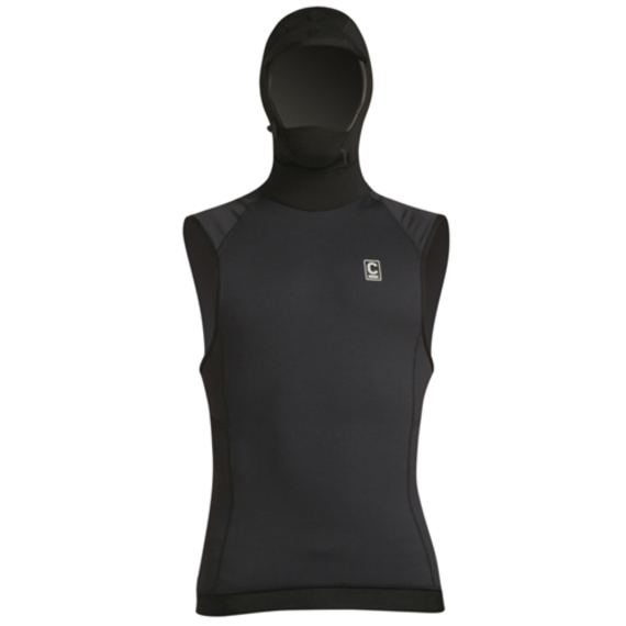 C-Skins C-Thermal Skins Mens Hooded Vest-BK-BK