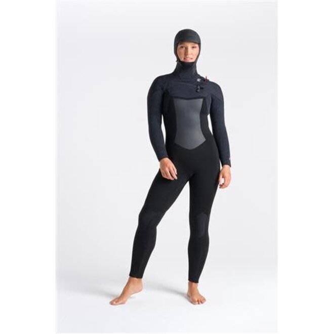 C-Skins C-ReWired 6:5 Womens GBS Hooded wetsuit-BK-XS-CR