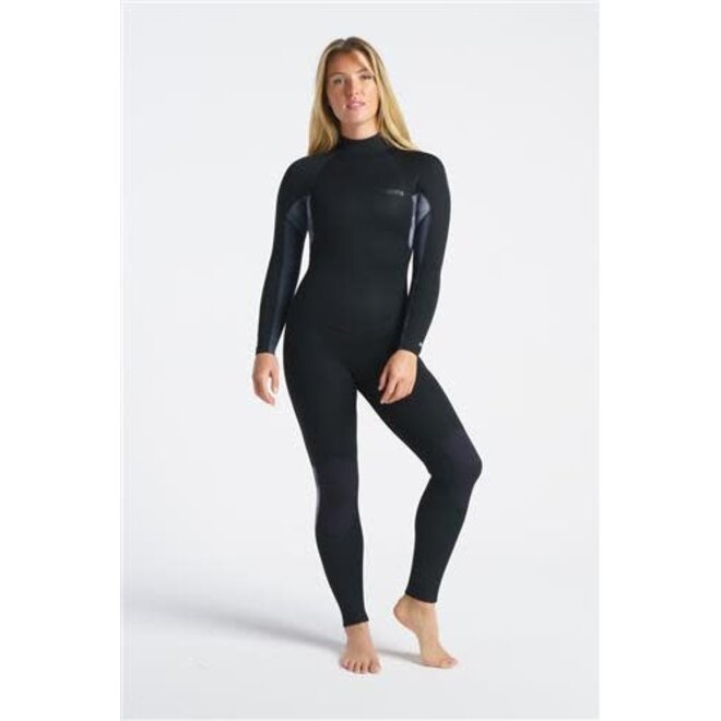 C-Skins C-Surflite 5:4:3 Womens GBS Back Zip wetsuit-RV-BKTD-BK