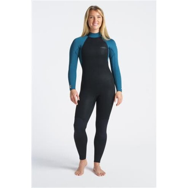 C-Skins C-Surflite 5:4:3 Womens GBS Back Zip wetsuit-BK-BM-WH