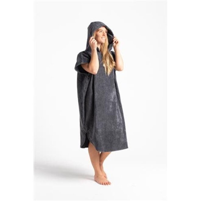 Robie Original Short Sleeve Surf Poncho - STEEL GREY