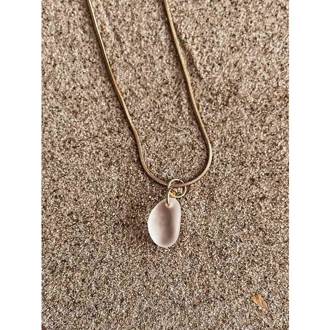 Laguna Treasures Sea Glass Necklace Pink Gold