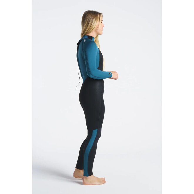C-Skins C-Surflite 5:4:3 Womens GBS Back Zip wetsuit-BK-BM-WH
