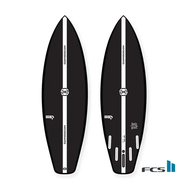 5'10 Haydenshapes Holy Grail FF - FCS II - 5 Fin - Clear