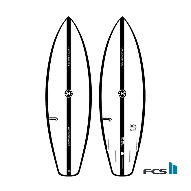 5'11 Haydenshapes Holy Grail FF - FCS II - 5 Fin - Clear