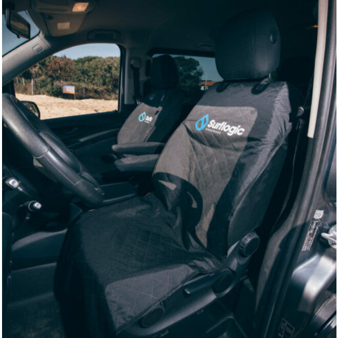 Surflogic Single Car Seat Cover Black Cyan
