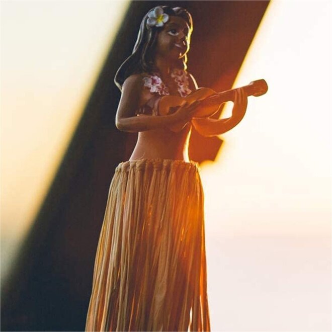 Dancing Hula Dashboard Doll with Straw Skirt