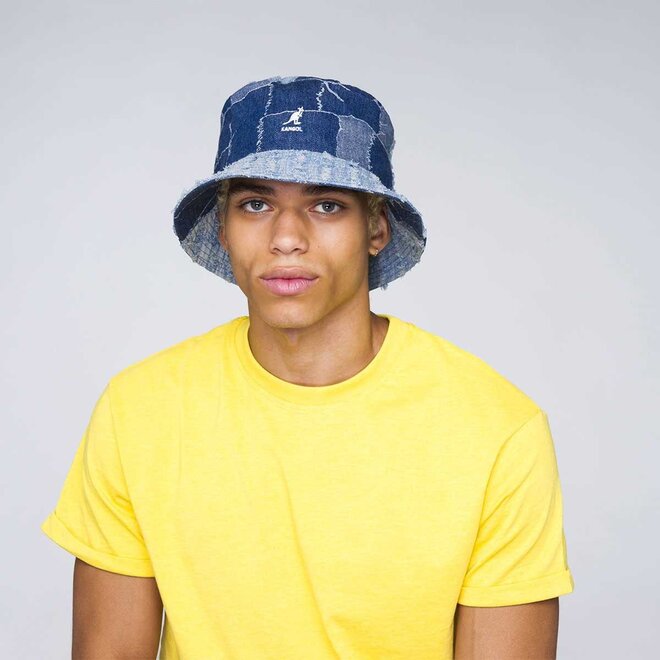 Kangol Denim Mashup Bucket Hat Med Blue