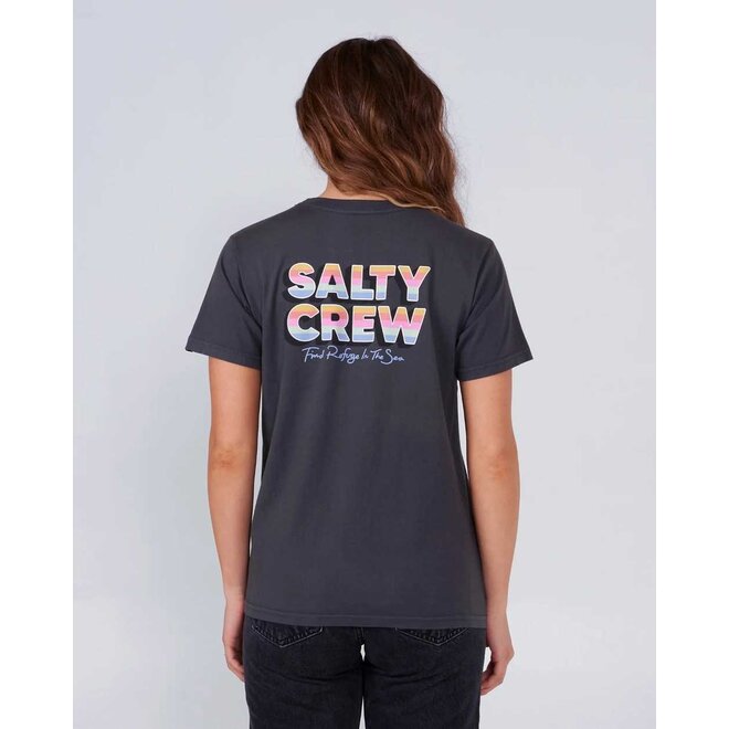 Salty Crew Dames Summertime Boyfriend Tee Charcoal