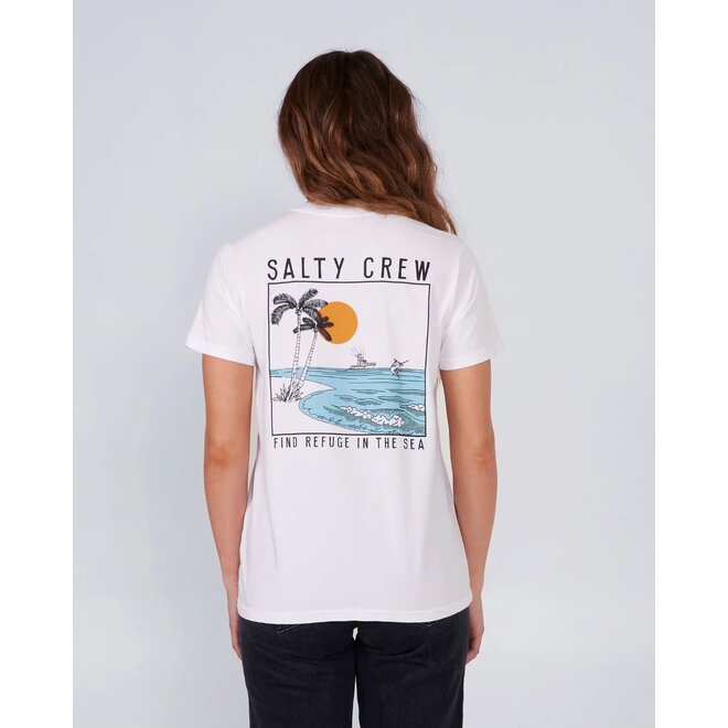 Salty Crew Dames The Good Life Boyfriend Tee White