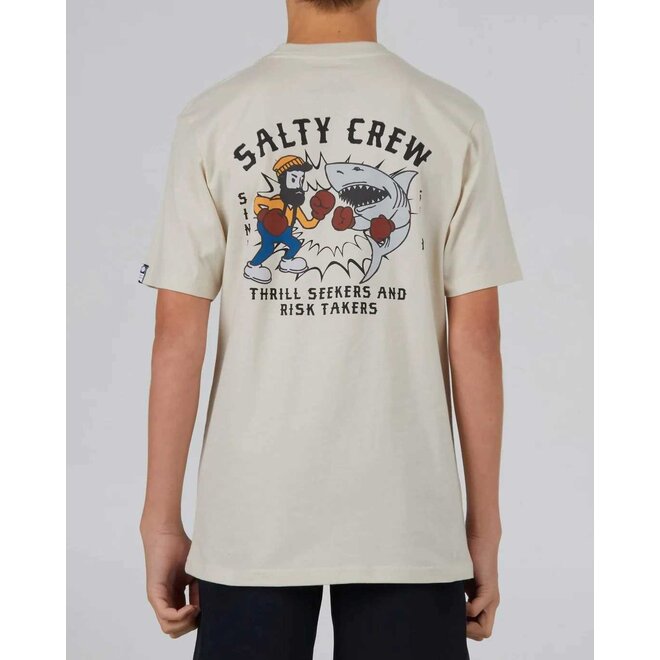 Salty Crew Boys Fish Fight S/S Tee Bone
