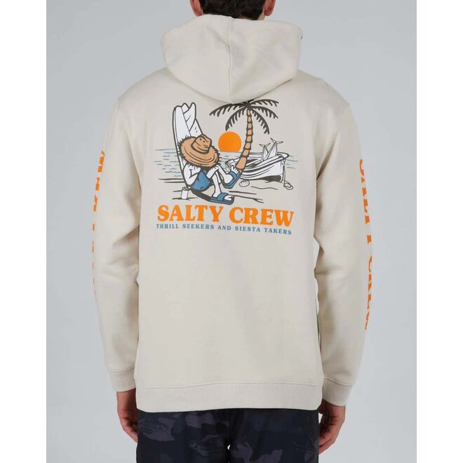 Salty Crew Mens Siesta Hood Fleece Bone