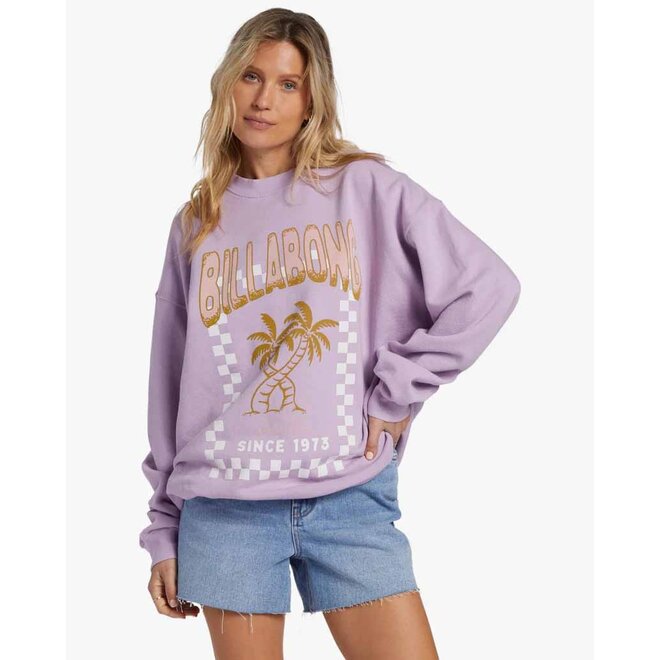 Billabong Dames Ride In Sweater Peaceful Lilac
