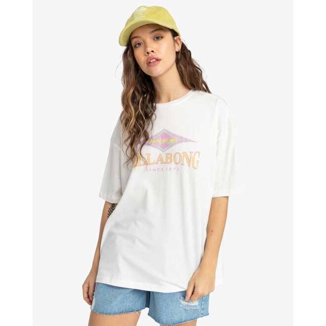 Billabong Dames Diamond Wave Tee Salt Crystal