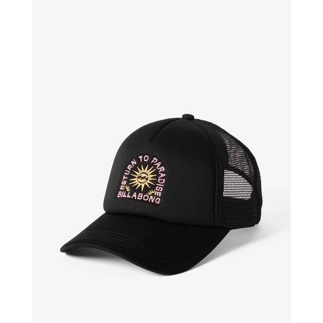 Billabong Across Waves Trucker Cap Black Pebble